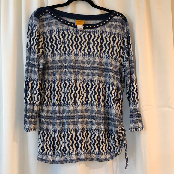 Ruby Rd. Tops - Blue and White Ruby Rd. Top